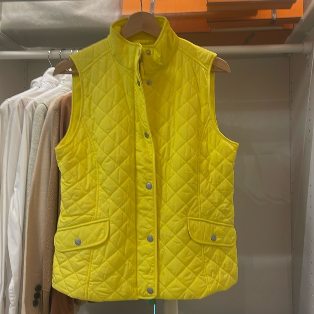 Talbots- Bright Yellow Vest - Size Petite S